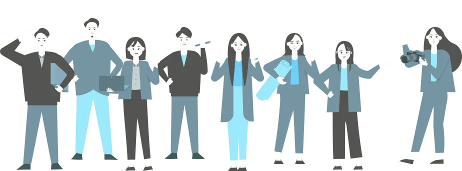 UNFOLDの社員さんのイラスト