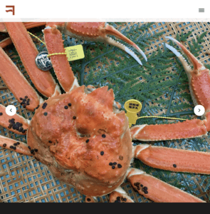 かねいち水産コーポレートサイトのタブレット画像